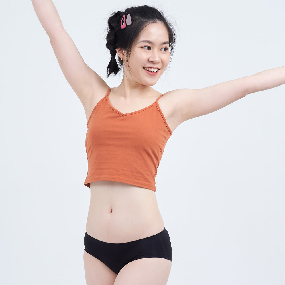 Mid-Waisted Seamless Leak-proof Briefs - Daytime, Moderate Flow