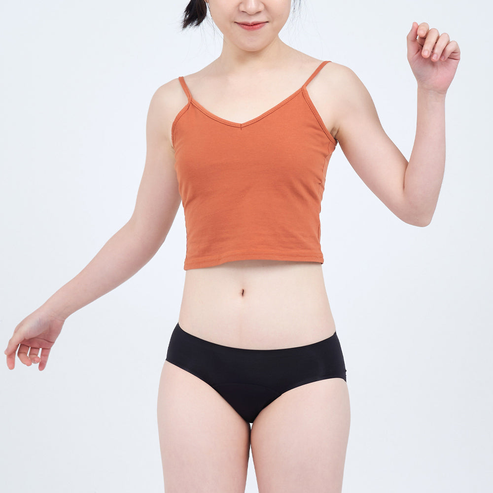 Mid-Waisted Seamless Leak-proof Briefs - Daytime, Moderate Flow