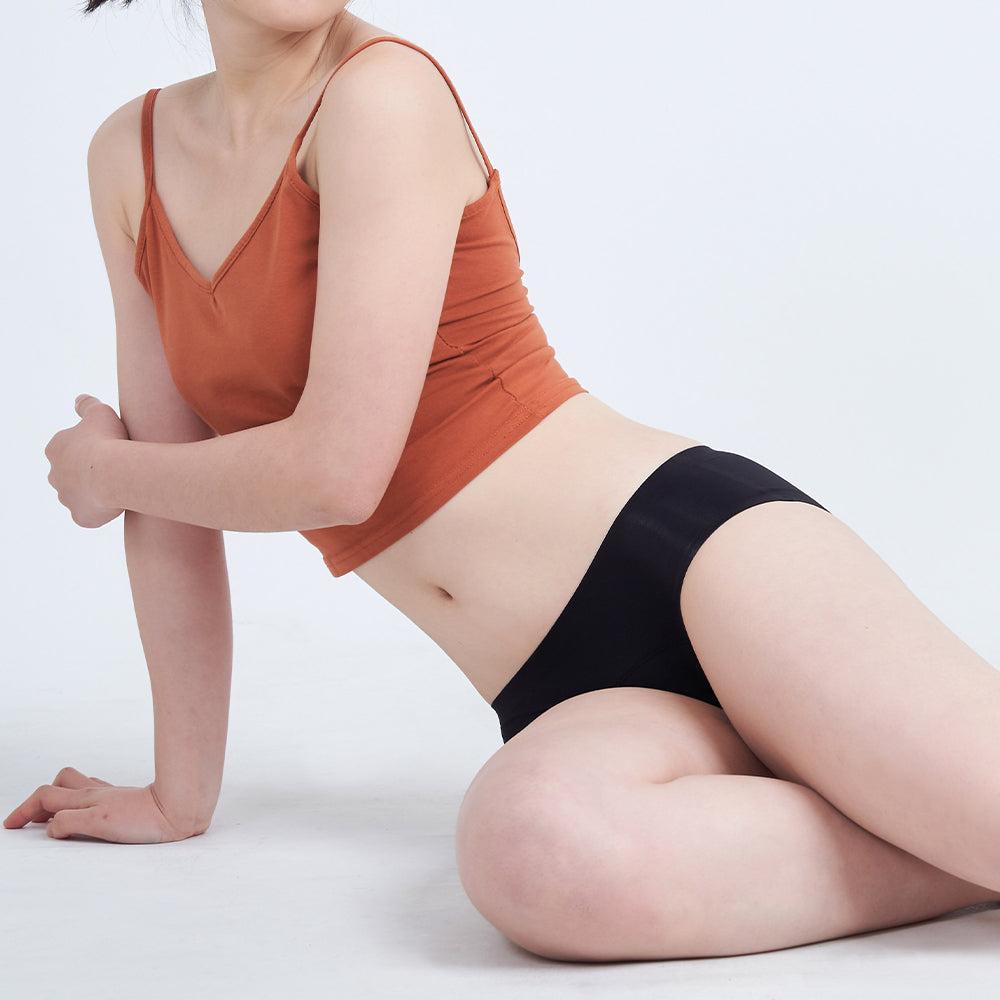 Mid-Waisted Seamless Leak-proof Briefs - Daytime, Moderate Flow