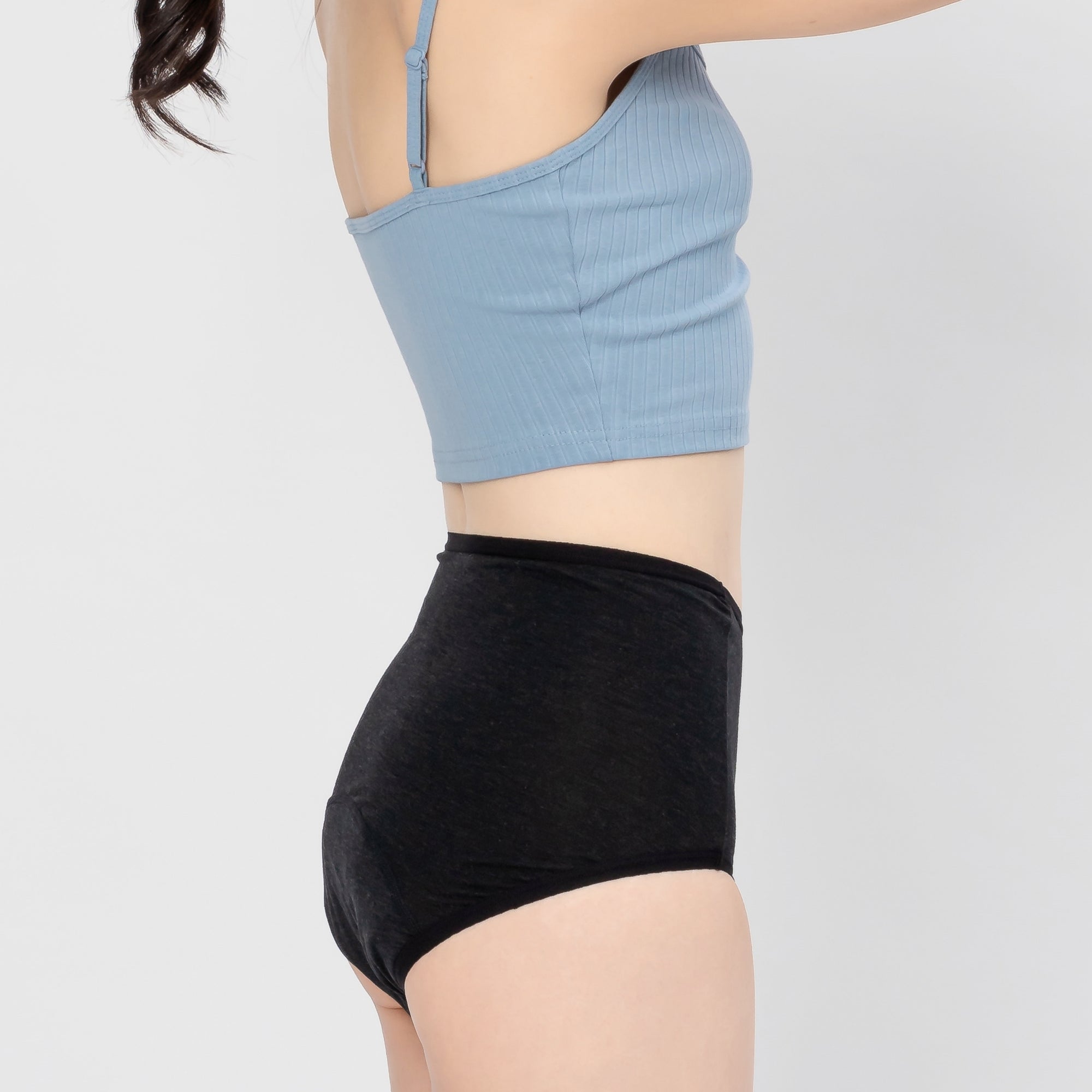 High-Waisted Rayon Leak-proof Briefs - Daytime, Moderate Flow