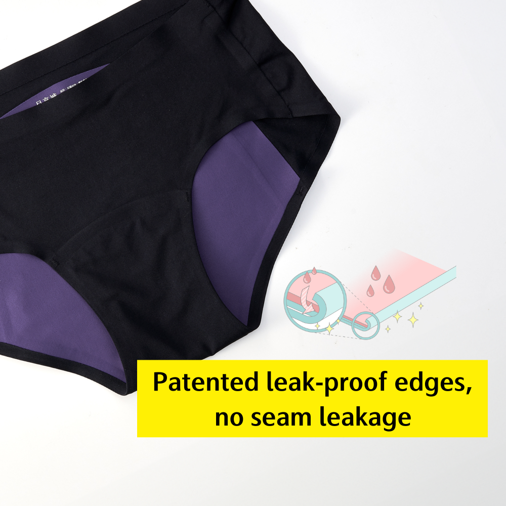 Mid-Waisted Seamless Leak-proof Briefs - Overnight, Moderate Flow