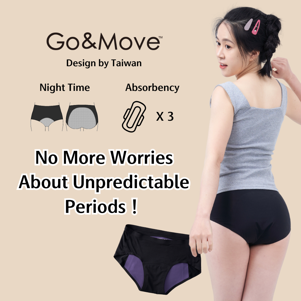 Mid-Waisted Seamless Leakproof Briefs - Overnight, Moderate Flow