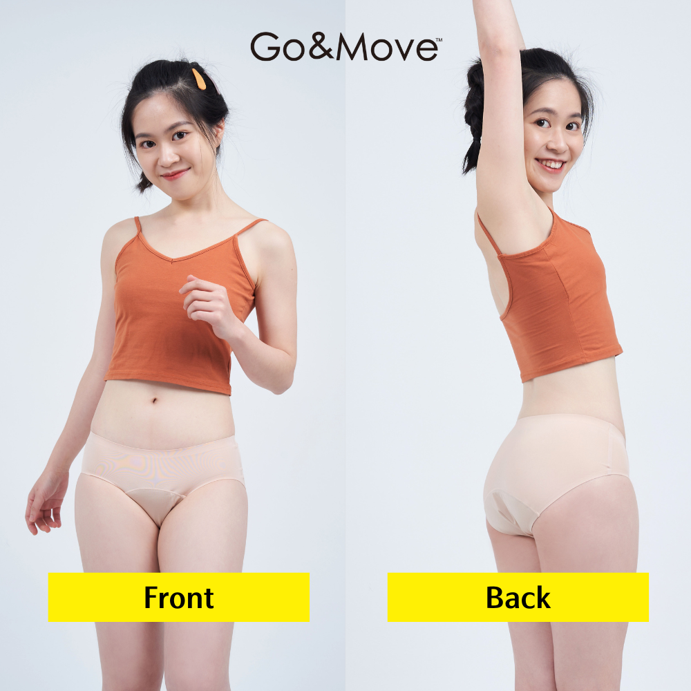 Mid-Waisted Seamless Leak-proof Briefs - Daytime, Moderate Flow